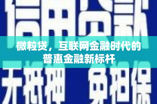 邢台微粒贷，互联网金融时代的普惠金融新标杆