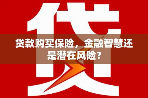 邢台贷款购买保险，金融智慧还是潜在风险？