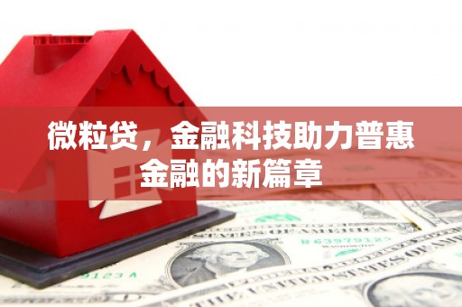 邢台微粒贷，金融科技助力普惠金融的新篇章