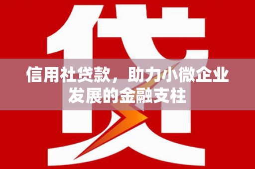 邢台信用社贷款，助力小微企业发展的金融支柱