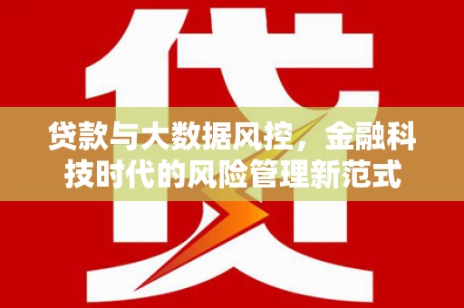 邢台贷款与大数据风控，金融科技时代的风险管理新范式