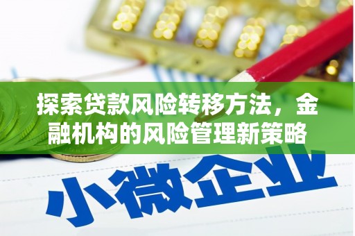 邢台探索贷款风险转移方法，金融机构的风险管理新策略