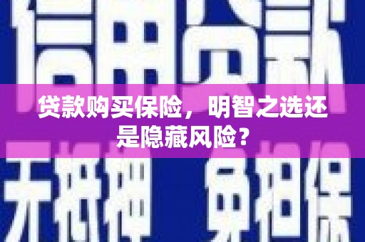 邢台贷款购买保险，明智之选还是隐藏风险？