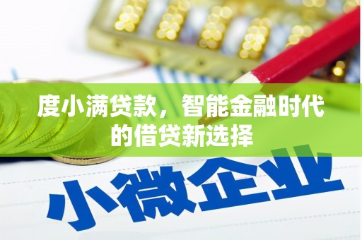 邢台度小满贷款，智能金融时代的借贷新选择