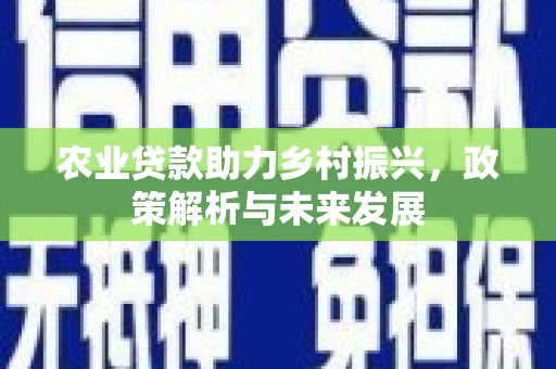 邢台农业贷款助力乡村振兴，政策解析与未来发展