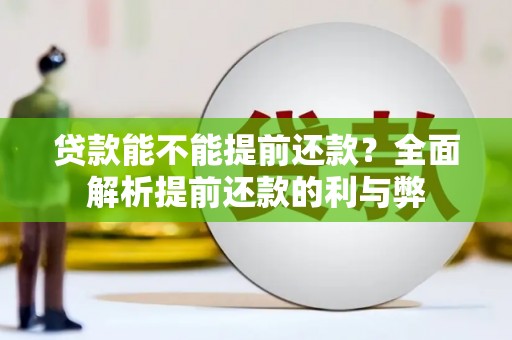 邢台贷款能不能提前还款？全面解析提前还款的利与弊