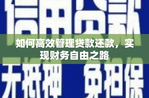 邢台如何高效管理贷款还款，实现财务自由之路