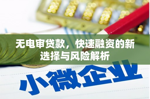 邢台无电审贷款，快速融资的新选择与风险解析