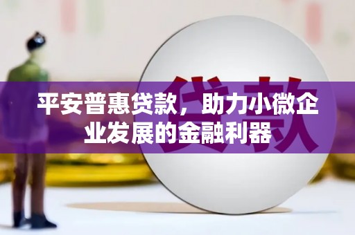 邢台平安普惠贷款，助力小微企业发展的金融利器