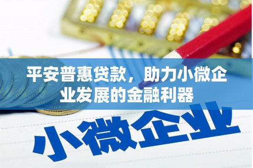 邢台平安普惠贷款，助力小微企业发展的金融利器