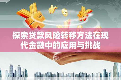 邢台探索贷款风险转移方法在现代金融中的应用与挑战