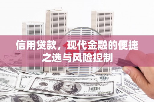 邢台信用贷款，现代金融的便捷之选与风险控制