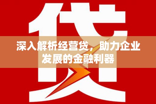 邢台深入解析经营贷，助力企业发展的金融利器