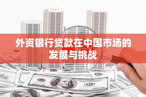 邢台外资银行贷款在中国市场的发展与挑战