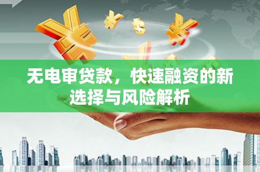 邢台无电审贷款，快速融资的新选择与风险解析