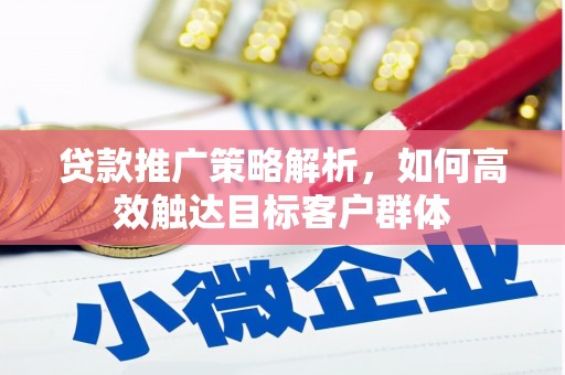 邢台贷款推广策略解析，如何高效触达目标客户群体
