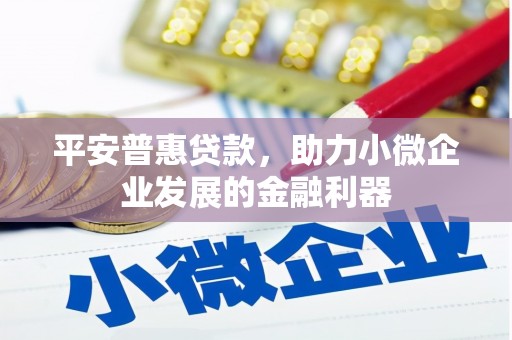 邢台平安普惠贷款，助力小微企业发展的金融利器
