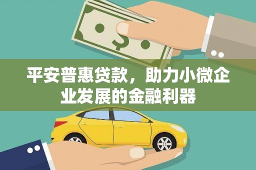 邢台平安普惠贷款，助力小微企业发展的金融利器