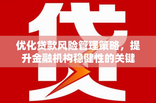 邢台优化贷款风险管理策略，提升金融机构稳健性的关键