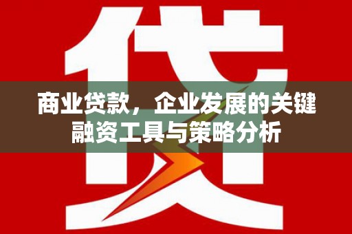 邢台商业贷款，企业发展的关键融资工具与策略分析
