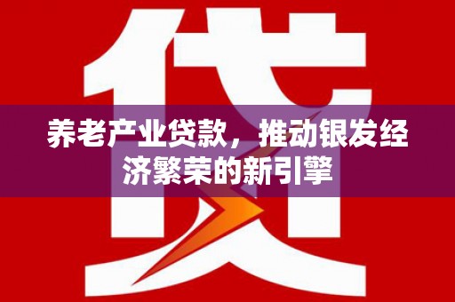 邢台养老产业贷款，推动银发经济繁荣的新引擎