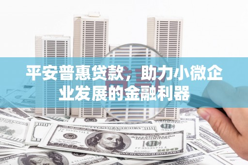 邢台平安普惠贷款，助力小微企业发展的金融利器