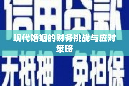 邢台现代婚姻的财务挑战与应对策略