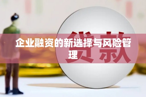 邢台企业融资的新选择与风险管理