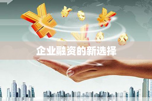 邢台企业融资的新选择