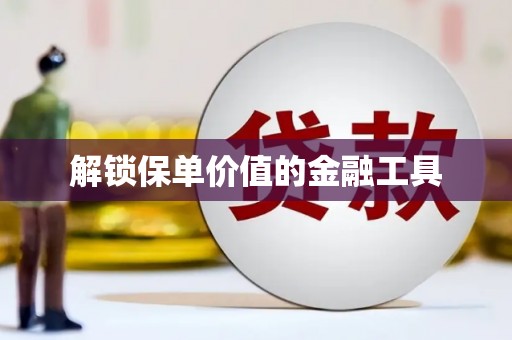 邢台解锁保单价值的金融工具